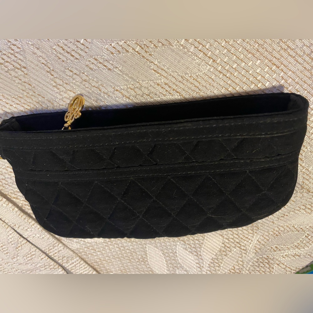 Vera Bradley Black Quilted Wristlet